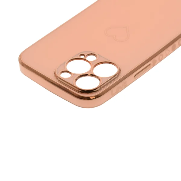 Silicone Case Heart for iPhone 13 Pro, Pink 3