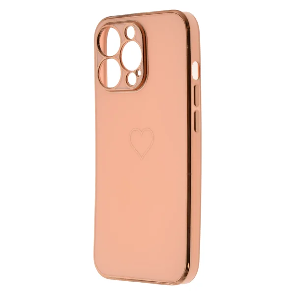 Silicone Case Heart for iPhone 13 Pro, Pink 2