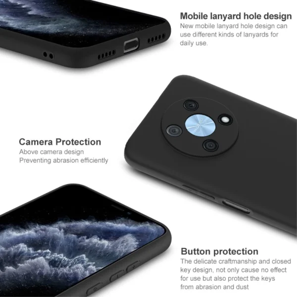 IMAK UC-3 Silicone Case for Huawei nova Y90 4G, Matt, Black 5