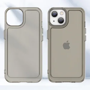 Silicone case Candy for iPhone 14 Plus, Transparent-Gray 6