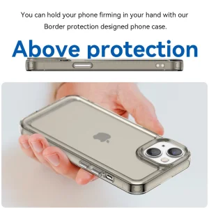 Silicone case Candy for iPhone 14 Plus, Transparent-Gray 4