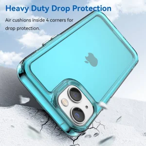 Силиконов калъф Candy за iPhone 14 Plus, Прозрачен-Син 3