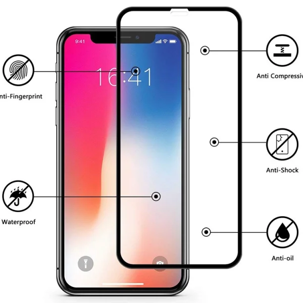 5D Full Glue Tempered Glass Protector for iPhone XS Max / iPhone 11 Pro Max, Black 5