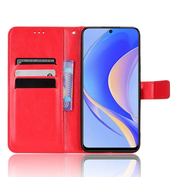 Калъф Тефтер Crazy Horse за Huawei nova Y90 4G / Enjoy 50 Pro 4G, червен 2