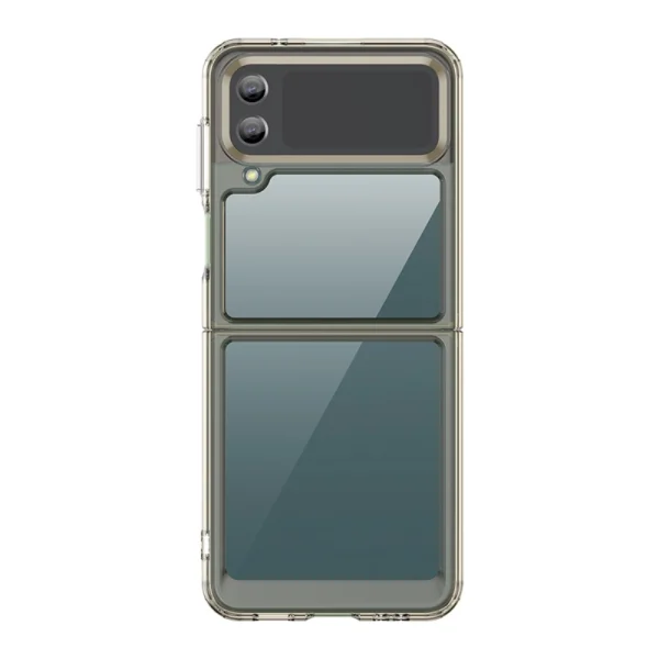 Удароустойчив калъф Acrylic Hybrid за Samsung Galaxy Z Flip4 5G, прозрачен-сив 2