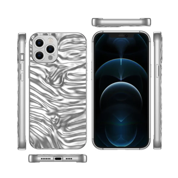 Electroplating Anti-drop case for iPhone 12 Pro Max, silver 1