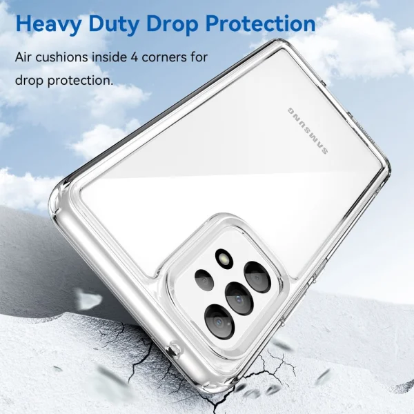 Shockproof Case Acrylic Clear for Samsung Galaxy A53 5G, Transparent 3