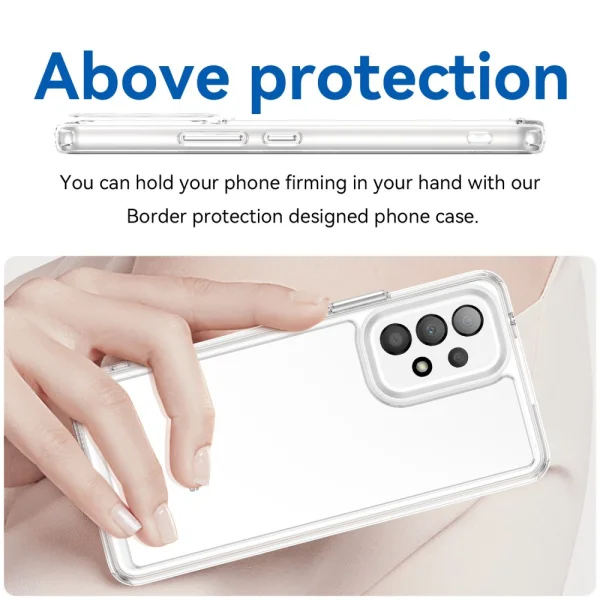 Shockproof Case Acrylic Clear for Samsung Galaxy A53 5G, Transparent 4
