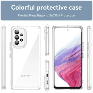 Shockproof Case Acrylic Clear for Samsung Galaxy A53 5G, Transparent 6