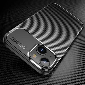 Силиконов Калъф Carbon Fiber Texture за iPhone 14, черен 3