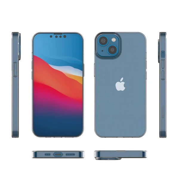 Силиконов калъф за Iphone 14, прозрачен 6