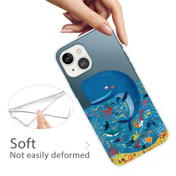 Silicone case for iPhone 14, Whale 2