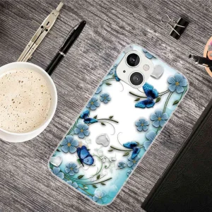 Силиконов калъф за iPhone 14, Пеперуди 3