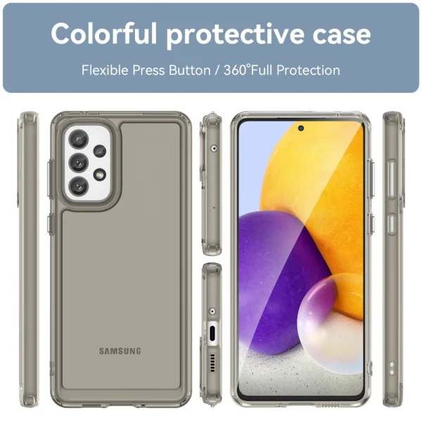 Силиконов калъф Candy за Samsung Galaxy A33 5G, Прозрачен-Сив 2