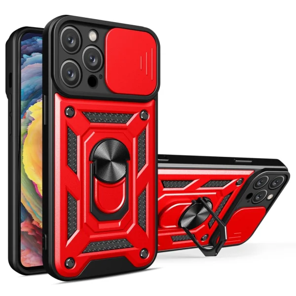 Shockproof case for Iphone 14 Pro, with stand, red 1