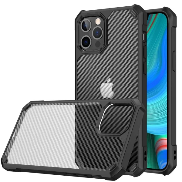 Shockproof Carbon Case for Iphone 14 Pro, Black 1