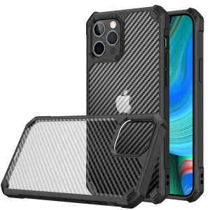 Удароустойчив Калъф Shockproof Carbon за Iphone 14 Pro, Черен
