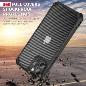 Shockproof Carbon Case for Iphone 14 Pro, Black 3