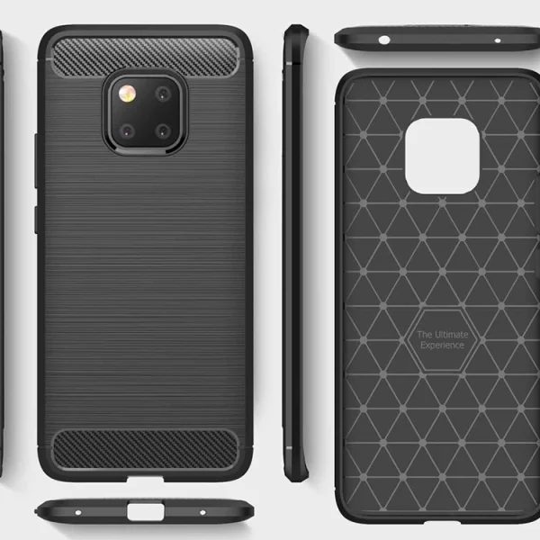 Silicone case Carbon for Huawei Mate 20 Pro, Black 2