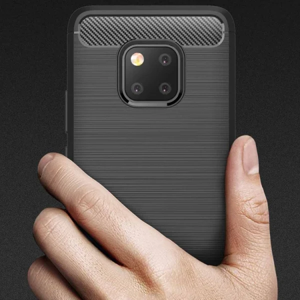 Silicone case Carbon for Huawei Mate 20 Pro, Black 6