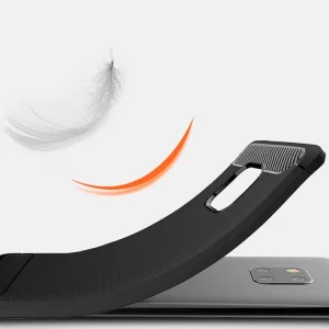 Silicone case Carbon for Huawei Mate 20 Pro, Black 5