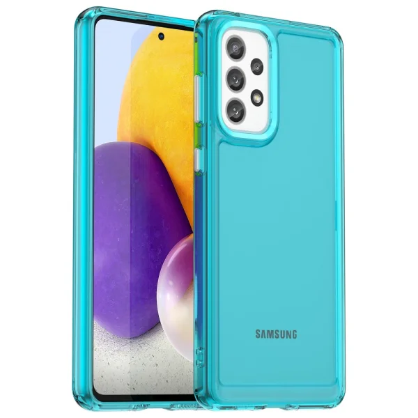 Силиконов калъф Candy за Samsung Galaxy A33 5G, Прозрачен-Син 1