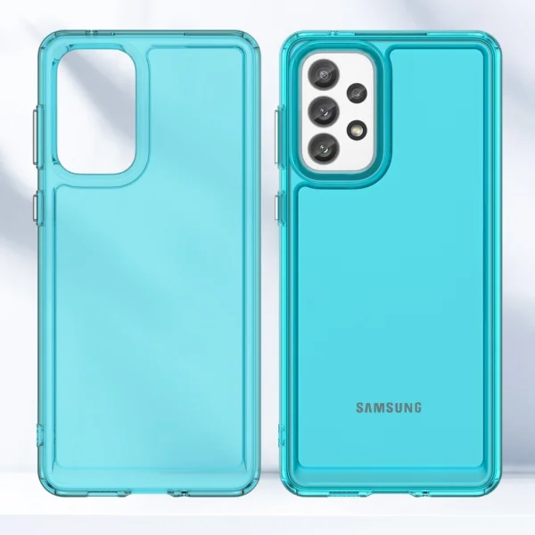 Силиконов калъф Candy за Samsung Galaxy A33 5G, Прозрачен-Син 6