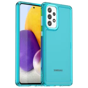 Силиконов калъф Candy за Samsung Galaxy A33 5G, Прозрачен-Син