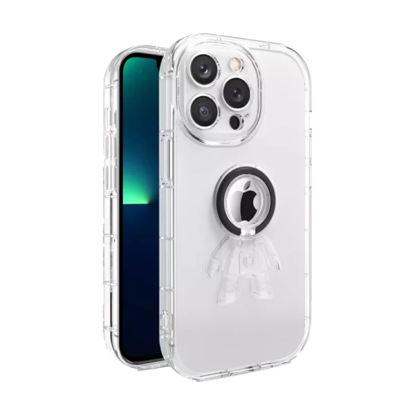 Spaceman silicone case with ring for Iphone 14 Pro, Black 2
