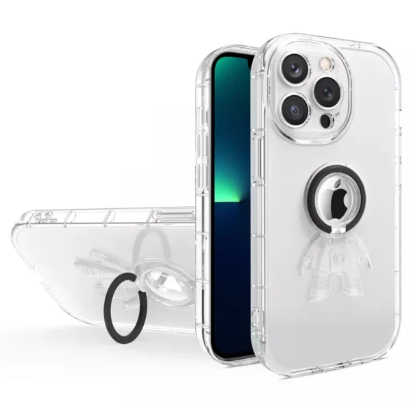 Spaceman silicone case with ring for Iphone 14 Pro, Black 1