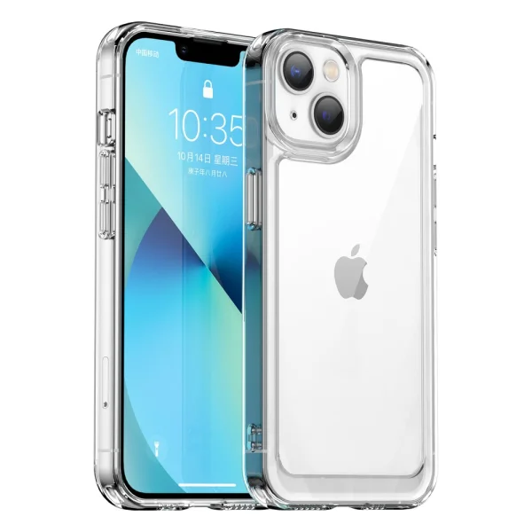 Shockproof case Acrylic Clear for iPhone 14 Plus, Transparent 2