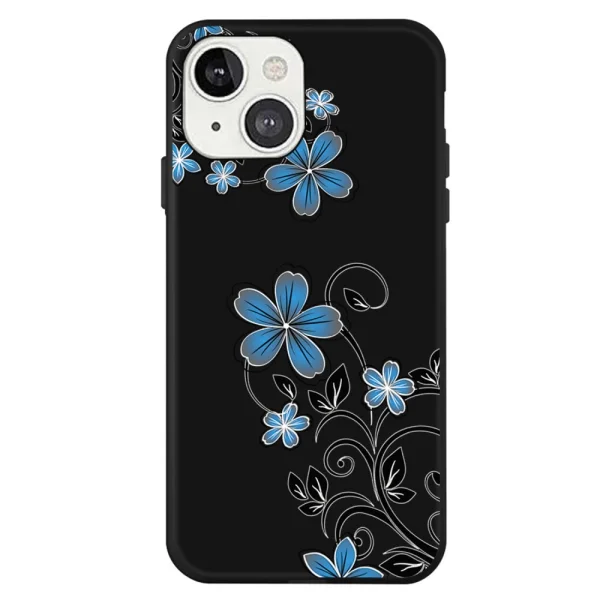 Silicone Matte Case for iPhone 14 Plus, Flower 1