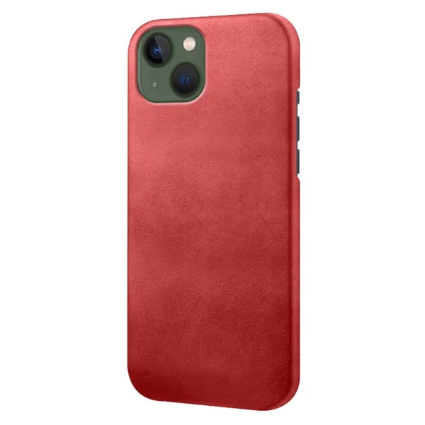 Plastic case PU Leather Coated for Iphone 14 Plus, red 1