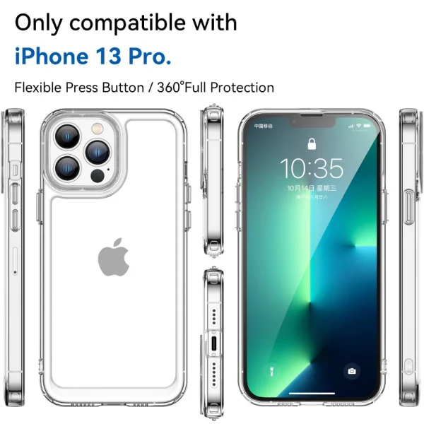 Силиконов калъф Candy за iPhone 13 Pro, Прозрачен 2