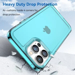 Силиконов калъф Candy за iPhone 13 Pro, Прозрачен-Син 3
