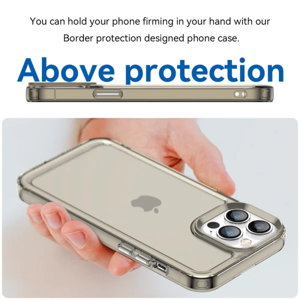 Candy Silicone Case for iPhone 13 Pro, Transparent-Gray 4