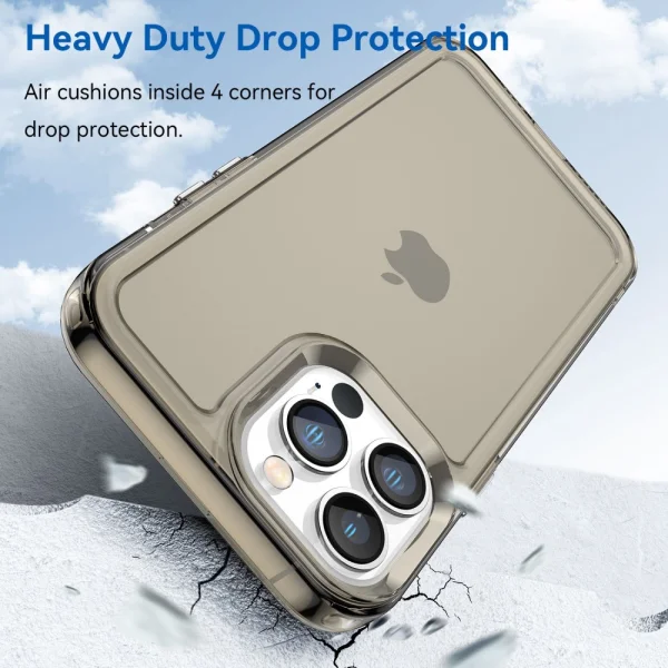Candy Silicone Case for iPhone 13 Pro, Transparent-Gray 3