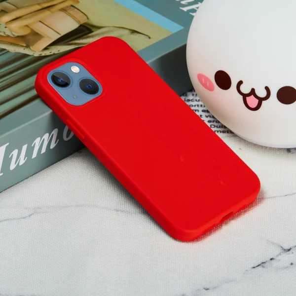 Силиконов калъф Anti-scratch за iPhone 14 Plus, Червен 5
