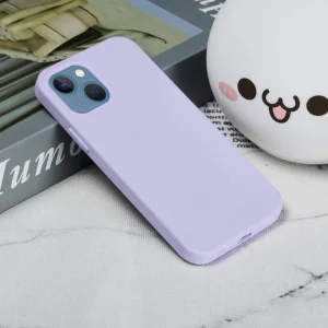 Силиконов калъф Anti-scratch за iPhone 14, Светло лилав 5