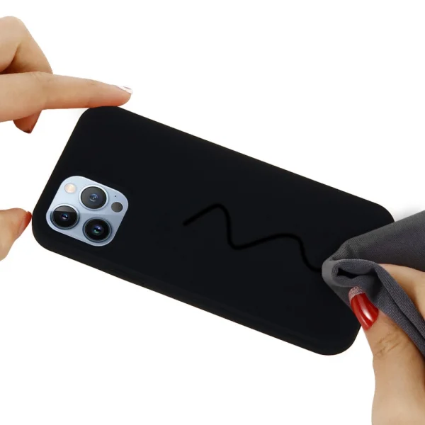 Anti-scratch Silicone Case for iPhone 14 Pro Max, Black 4