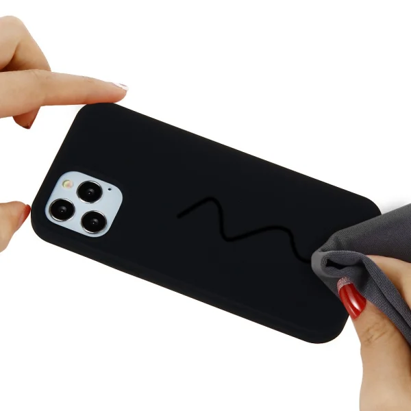 Силиконов калъф Anti-scratch за iPhone 13 Pro, Черен 4