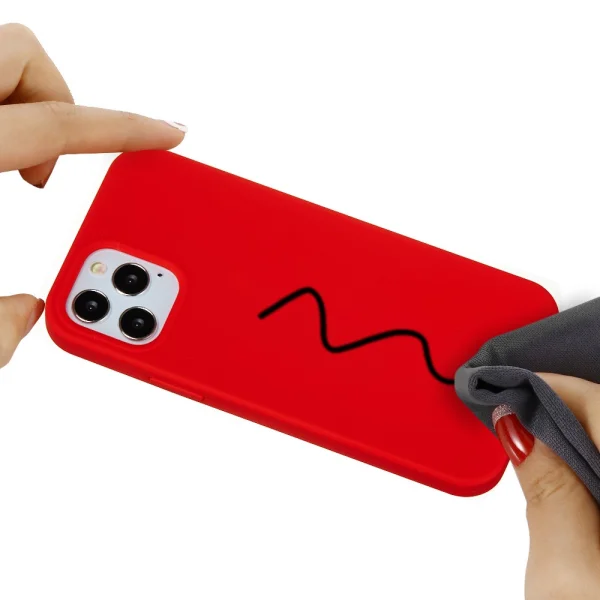 Anti-scratch silicone case for iPhone 13 Pro Max, Red 4