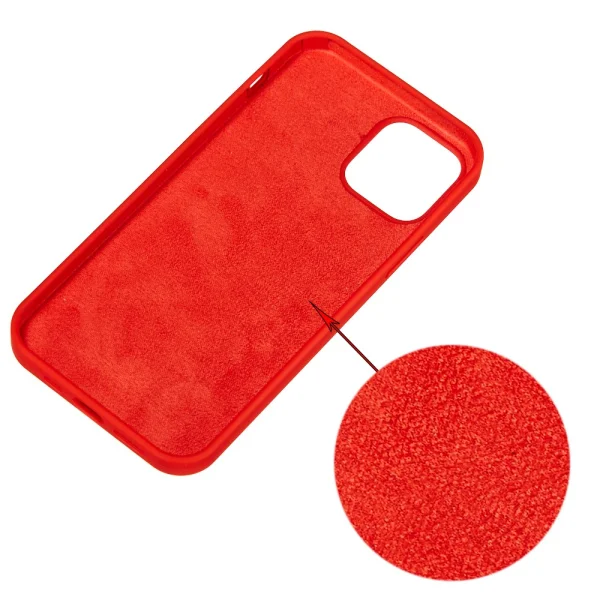 Anti-scratch silicone case for iPhone 13 Pro Max, Red 2