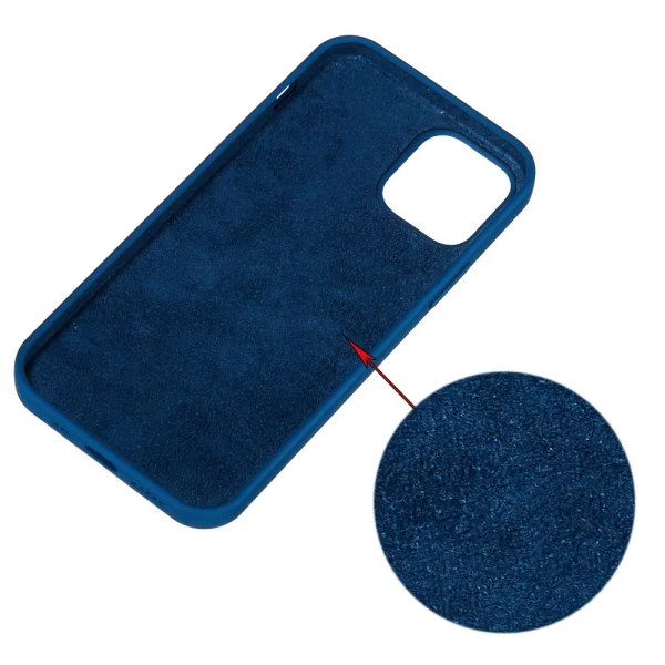Anti-scratch Silicone Case for iPhone 13 Pro Max, Dark Blue 2