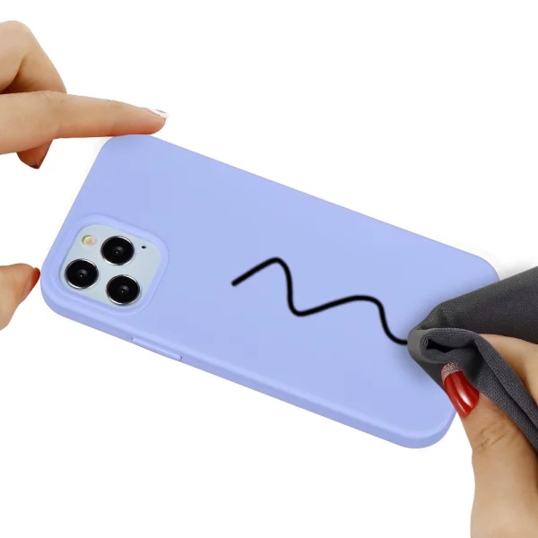 Silicone case Anti-scratch for iPhone 13 Pro Max, Purple 4