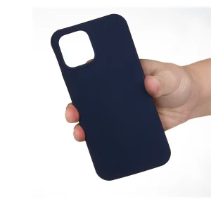 Силиконов калъф Anti-scratch за iPhone 13, Тъмно син 4