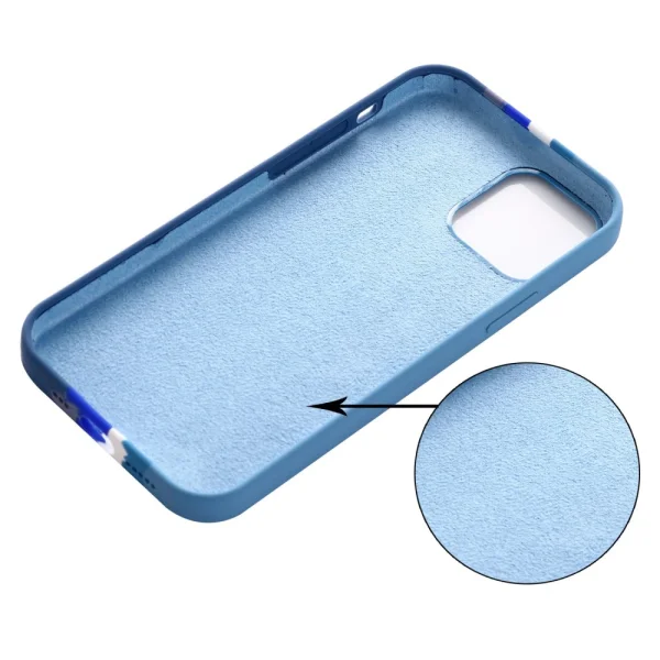 Silicone case for Iphone 14 Plus, blue rainbow 2