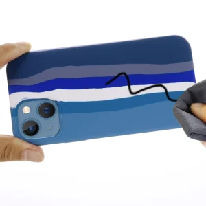 Silicone case for Iphone 14 Plus, blue rainbow 4