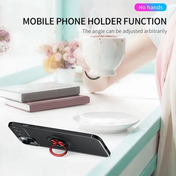 Силиконов калъф Ring Magnetic за iPhone 14 Plus, Черен 3
