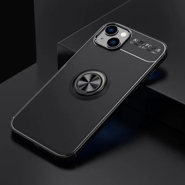 Силиконов калъф Ring Magnetic за iPhone 14 Plus, Черен 2